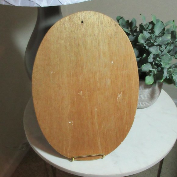 Vintage Hand-Carved Coconut Shell Flower Arrangement on Plaque - Picture 5 of 6